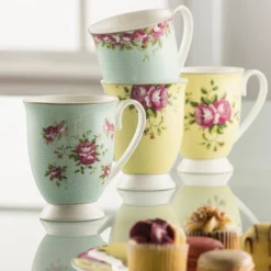 Archive Rose Footed Mug Set of 4<Galway Crystal Hot