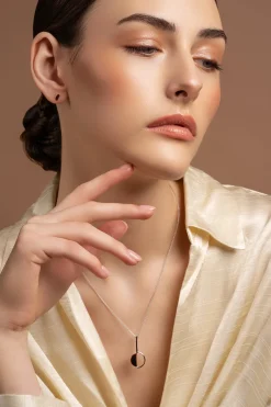 Arc Sterling Silver & Rose Gold Stud Earrings<Galway Crystal Sale