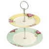 Aynsley Archive Rose Two Tier Server<Galway Crystal Best