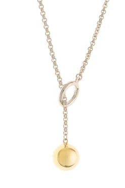 Balance Sterling Silver & Gold Loop Through Necklace<Galway Crystal Hot