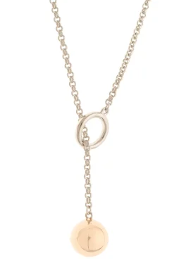 Balance Sterling Silver & Rose Gold Loop Through Necklace<Galway Crystal Clearance
