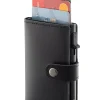 Black Leather Card Holder Wallet<Galway Crystal Best