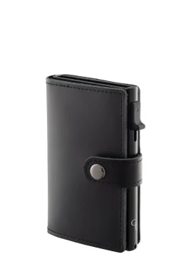 Black Leather Card Holder Wallet<Galway Crystal Best