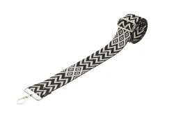 Black & White Chevron Camera Strap - Silver hardware<Galway Crystal Outlet