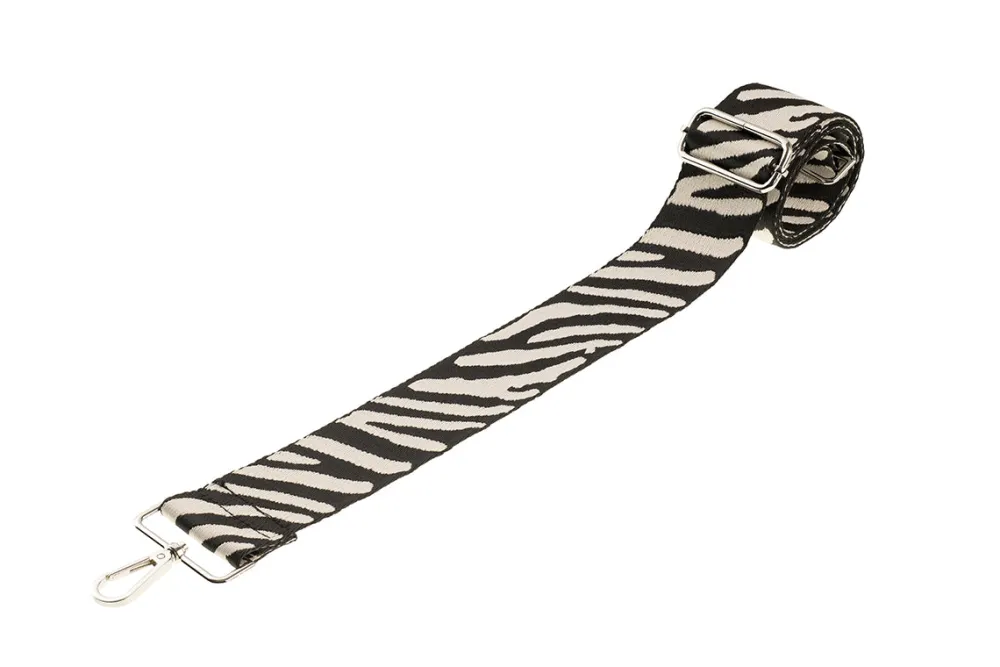 Black & White Zebra Camera Strap - Silver hardware<Galway Crystal Best