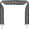 Blue Navy Tan Aztec Camera Strap - Gold hardware<Galway Crystal Discount