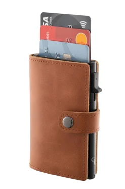 Brown Leather Card Holder Wallet<Galway Crystal Online