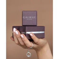 Claddagh Pendant Sterling Silver & Rose Gold<Galway Crystal Online
