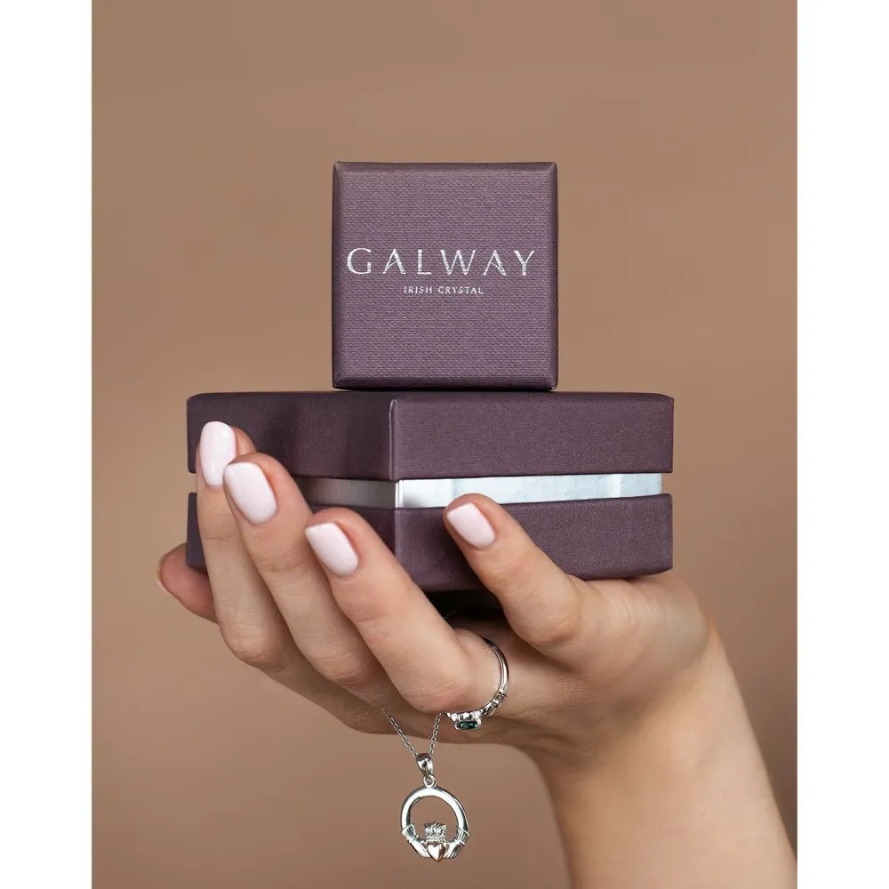 Claddagh Pendant Sterling Silver & Rose Gold<Galway Crystal Online
