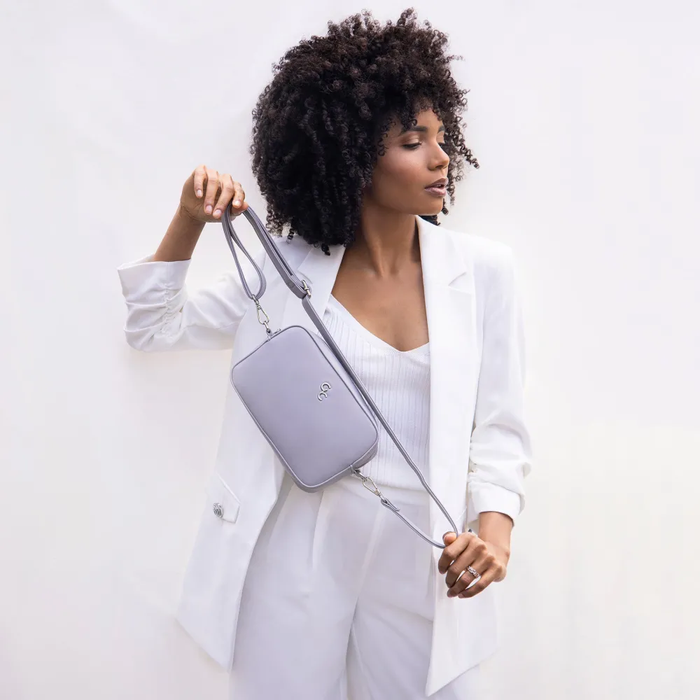 Cross Body Bag - Grey<Galway Crystal Clearance