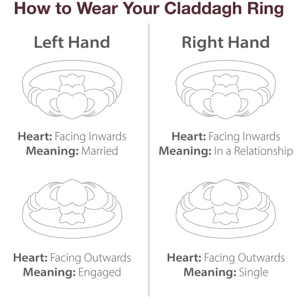 Crystal Claddagh Sterling Silver Ring<Galway Crystal Online