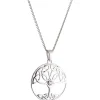 Crystal Tree Of Life Sterling Silver Pendant<Galway Crystal Sale