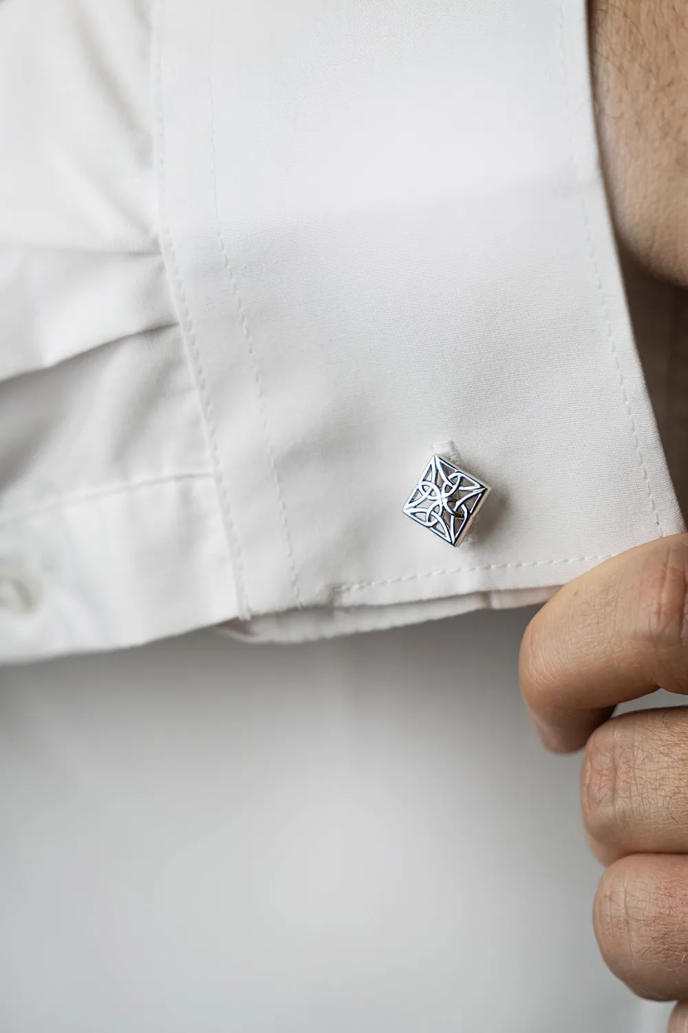Cufflinks Celtic Knot<Galway Crystal