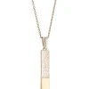 Dual Tone Bar Sterling Silver & Gold Pendant<Galway Crystal Discount