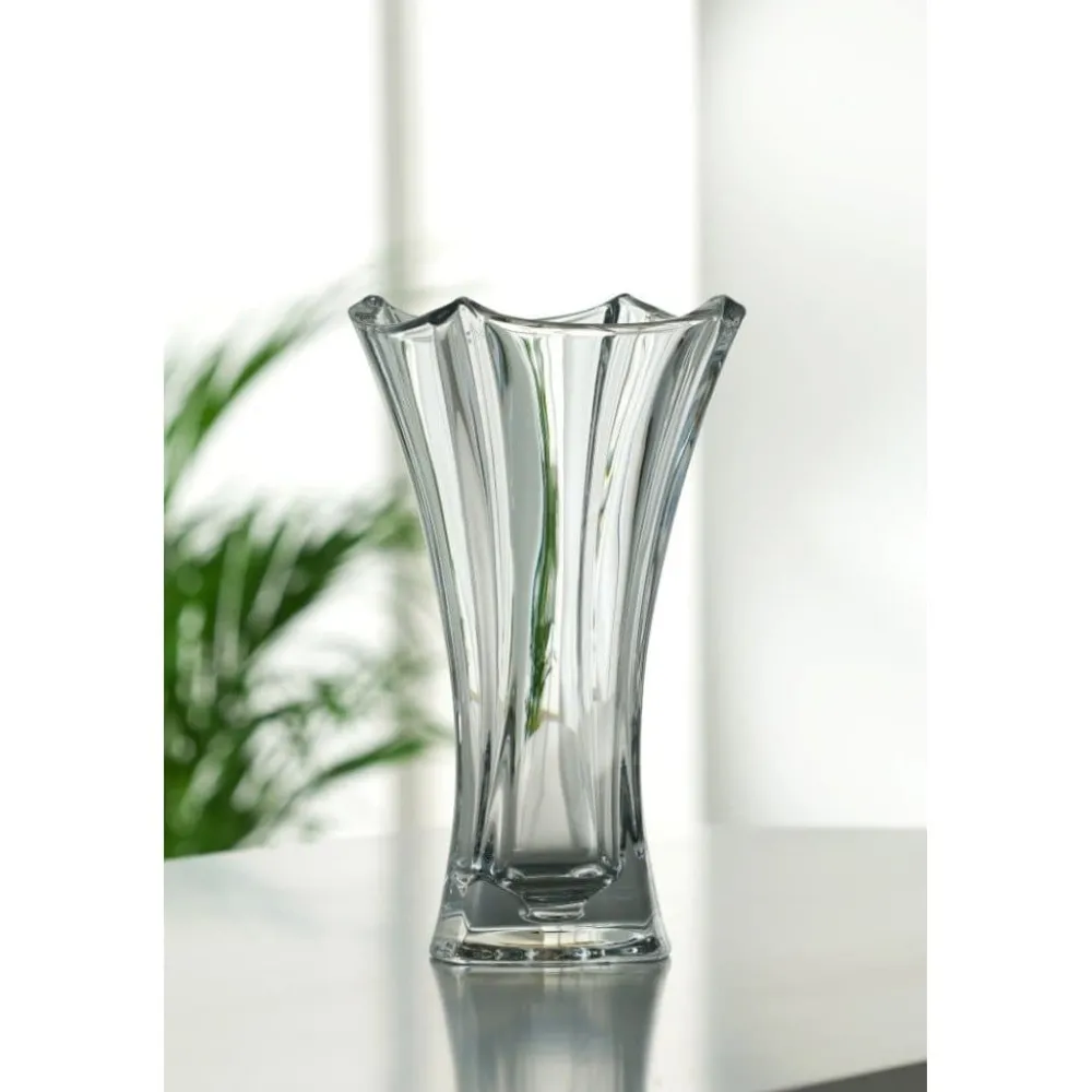 Engraved Dune 12" Waisted Vase<Galway Crystal Clearance