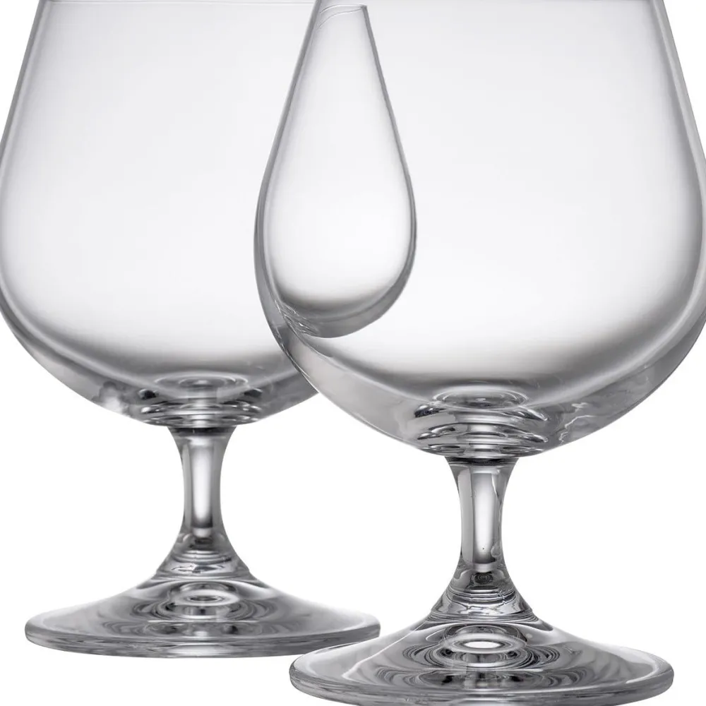 Engraved Elegance Brandy/Cream Liqueur Glass Pair<Galway Crystal Discount