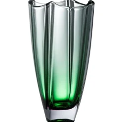 Engraved Emerald Dune 10" Square Vase<Galway Crystal Best