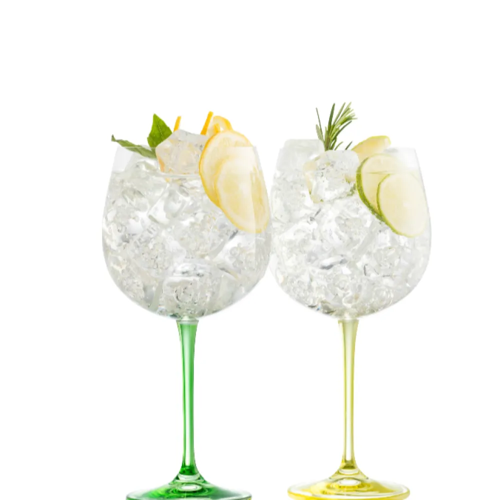 Engraved Gin & Tonic Glass Pair- Lemon & Lime<Galway Crystal Sale
