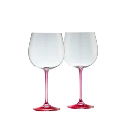 Engraved Gin & Tonic Glass Pair - Pink<Galway Crystal Best
