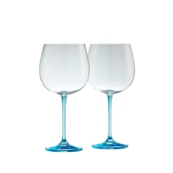Engraved Gin & Tonic Glass Pair - Blue<Galway Crystal Best