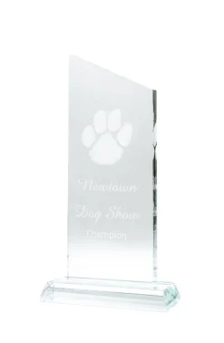 Engraved Large Diagonal Trophy<Galway Crystal New