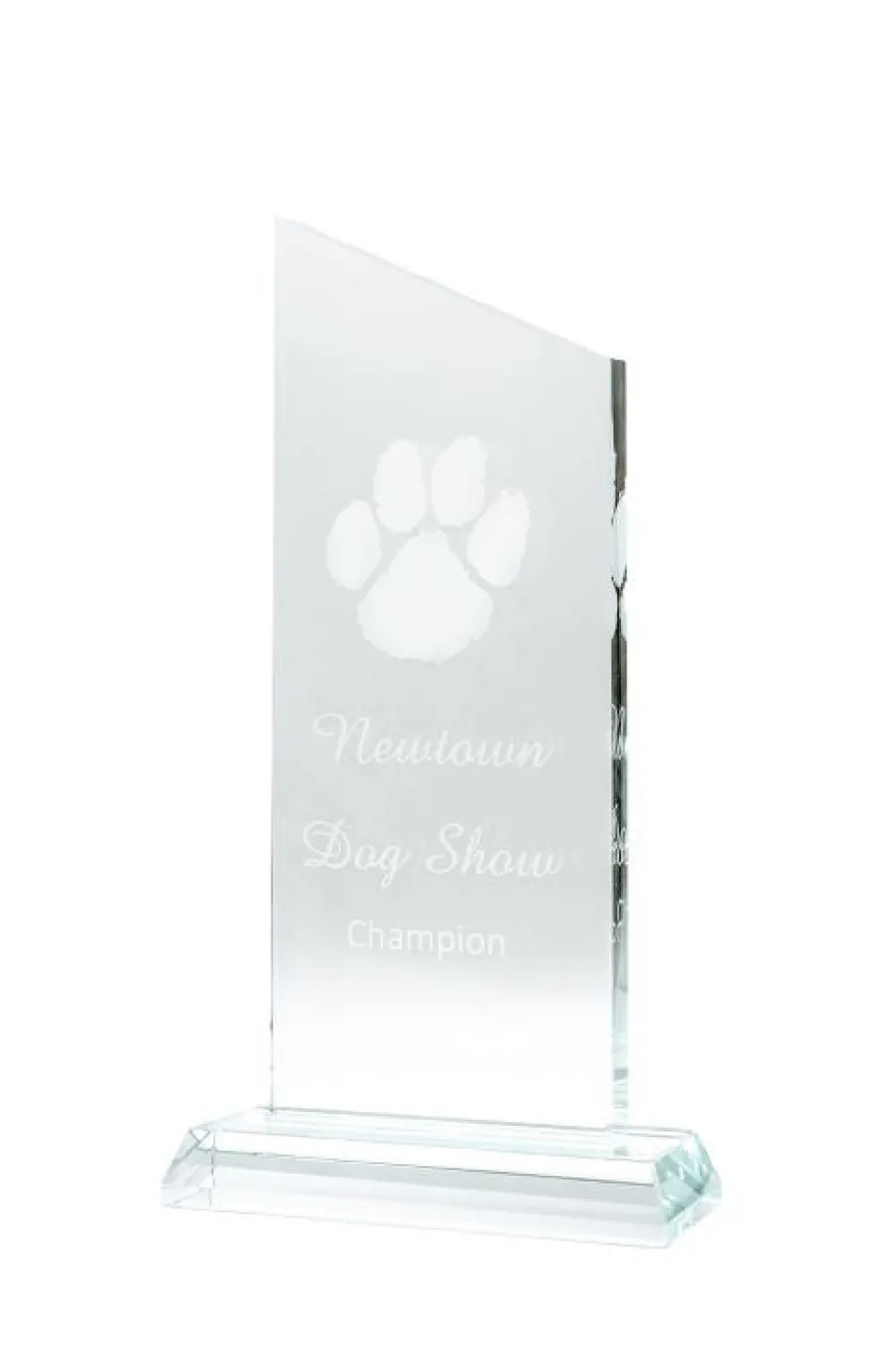 Engraved Large Diagonal Trophy<Galway Crystal New