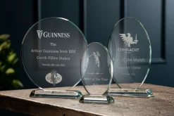 Engraved Large Oval Trophy<Galway Crystal New