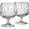 Engraved Longford Brandy Glass Pair<Galway Crystal New