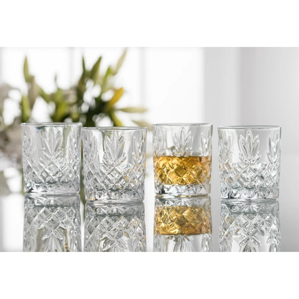 Engraved Renmore Whiskey Glass Set of 4<Galway Crystal