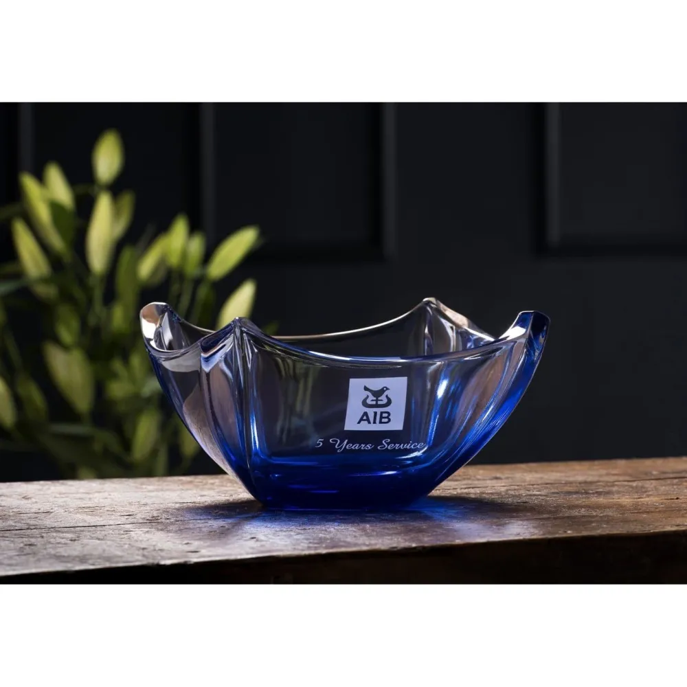 Engraved Sapphire Dune 10" Bowl<Galway Crystal Online