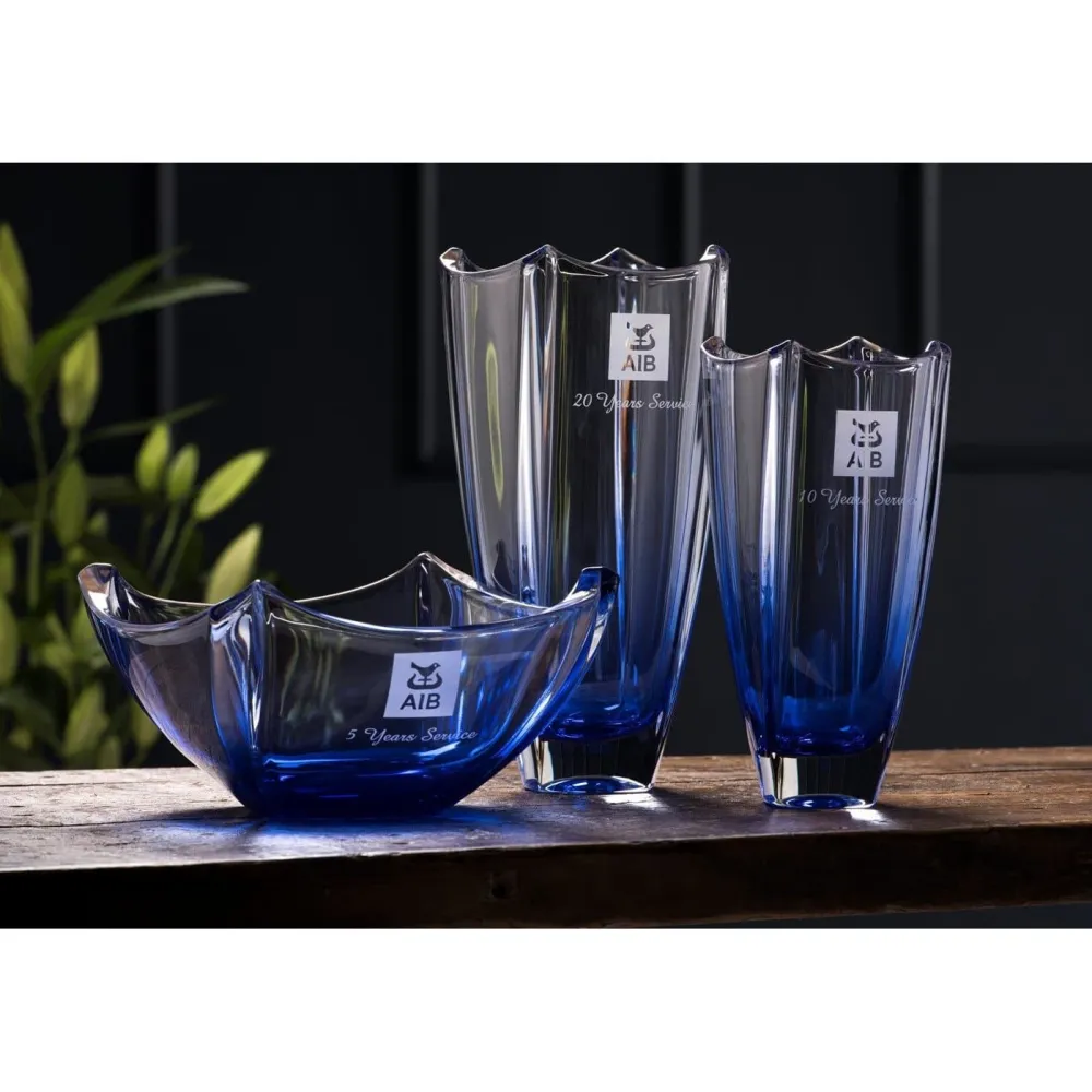 Engraved Sapphire Dune 10" Bowl<Galway Crystal Online
