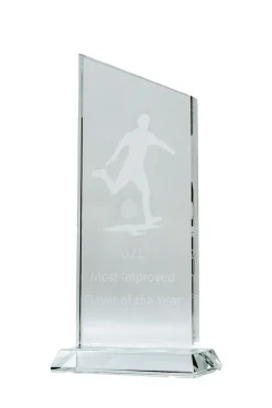 Engraved Small Diagonal Trophy<Galway Crystal Best