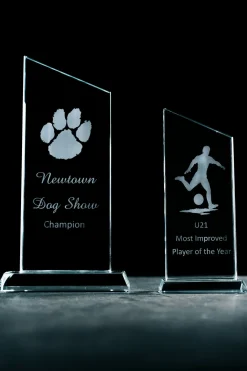 Engraved Small Diagonal Trophy<Galway Crystal Best