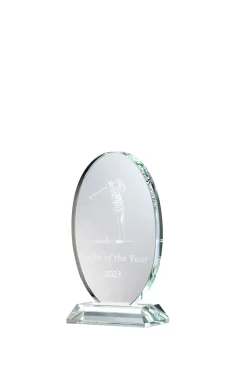 Engraved Small Oval Trophy<Galway Crystal Sale