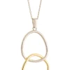 Entwined Sterling Silver & Gold Pendant<Galway Crystal New