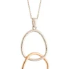 Entwined Sterling Silver & Rose Gold Pendant<Galway Crystal Discount