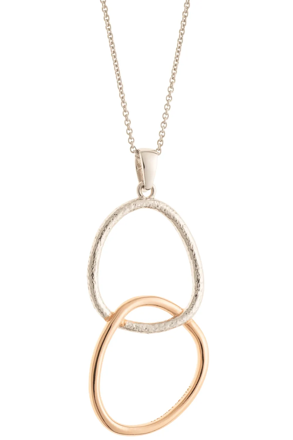Entwined Sterling Silver & Rose Gold Pendant<Galway Crystal Discount