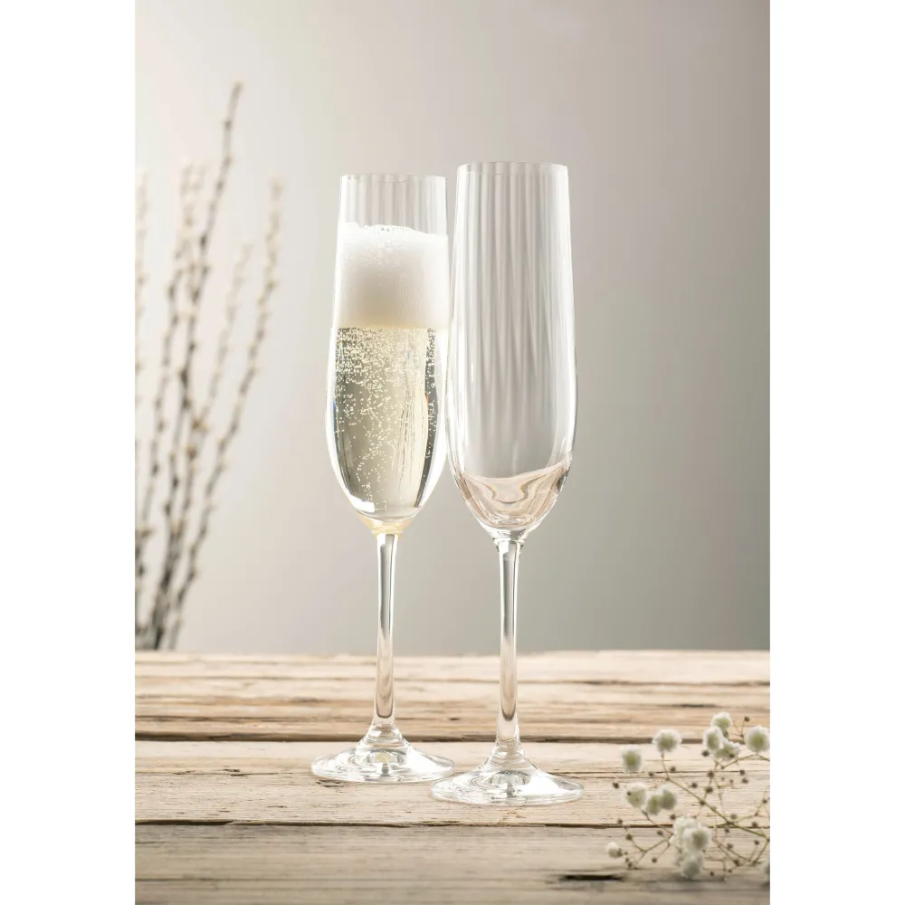 Erne Champagne Flute Glass Pair<Galway Crystal Online