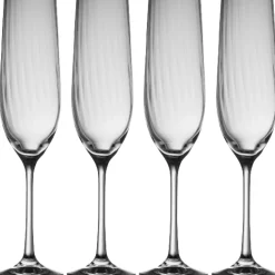 Erne Champagne Flute Glass Set of 4<Galway Crystal Sale