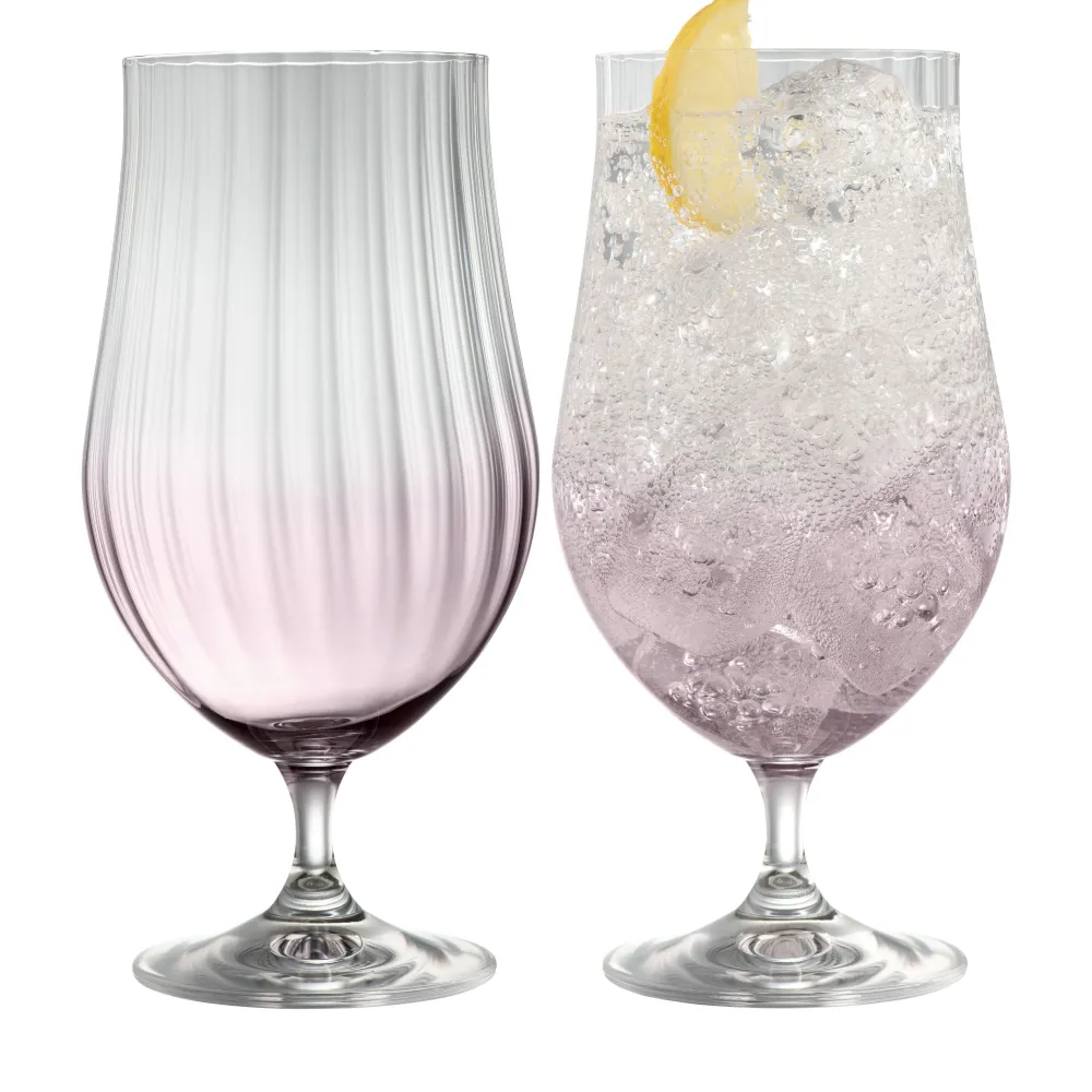 Erne Craft Beer/Cocktail Glass Pair Amethyst<Galway Crystal Best