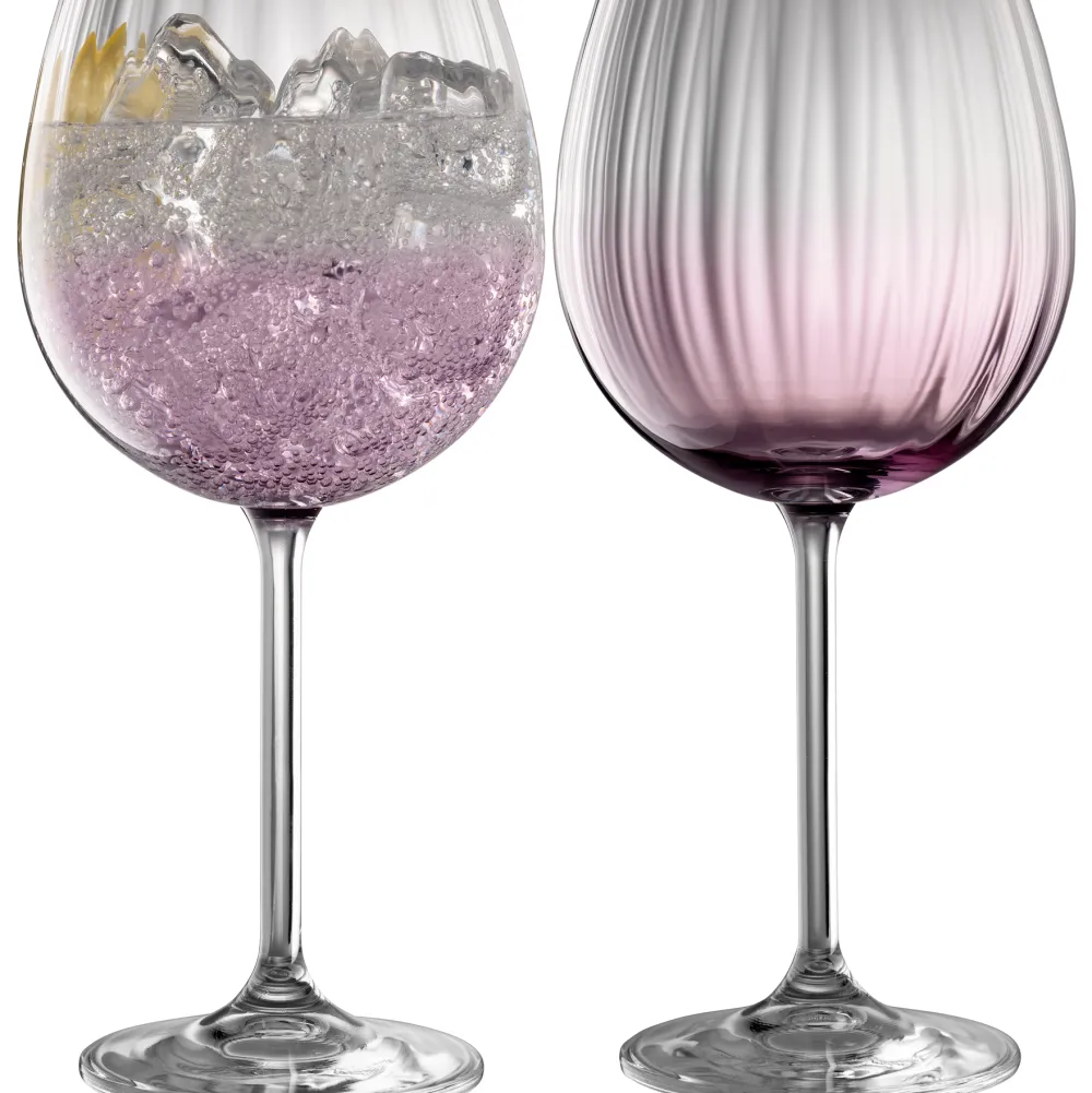 Erne Gin and Tonic Glass Pair Amethyst<Galway Crystal Discount
