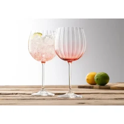 Erne Gin and Tonic Glass Pair Blush<Galway Crystal Online