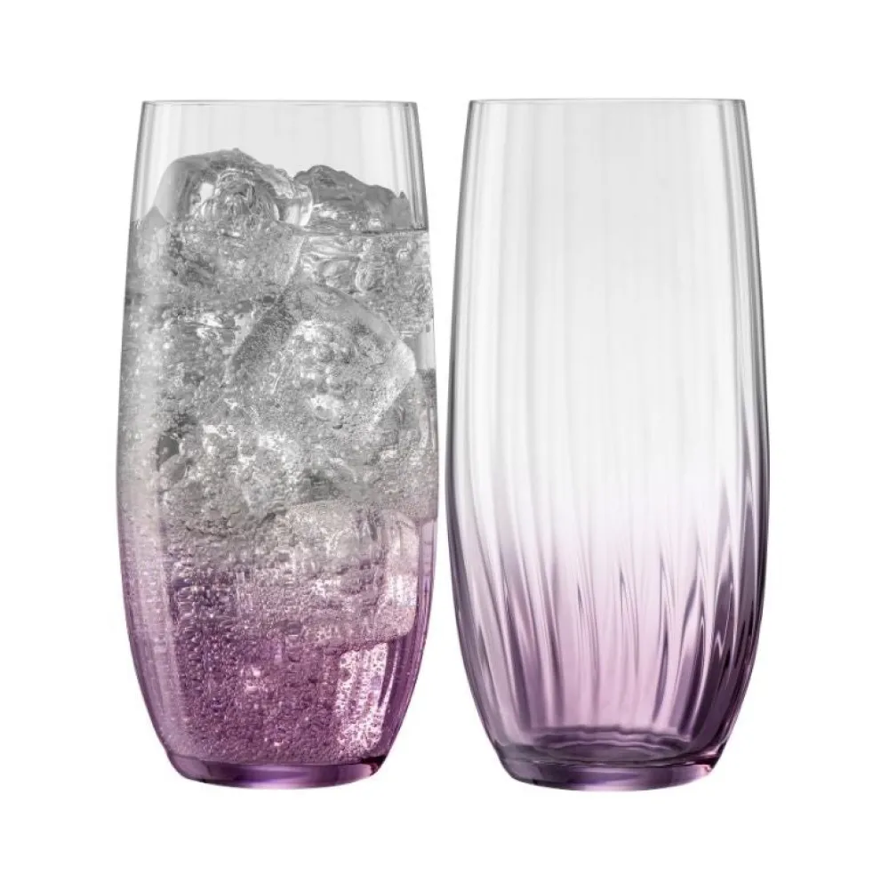 Erne Hiball Glass Pair Amethyst<Galway Crystal Clearance
