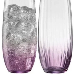 Erne Hiball Glass Pair Amethyst<Galway Crystal Clearance
