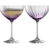 Erne Saucer Champagne Glass Pair Amethyst<Galway Crystal Best
