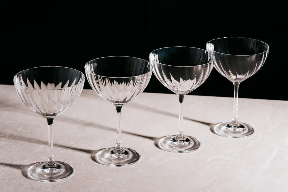 Erne Saucer Champagne Glass Set of 4<Galway Crystal Best