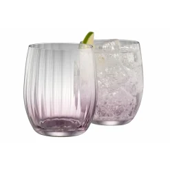 Erne Tumbler Glass Pair Amethyst<Galway Crystal Best