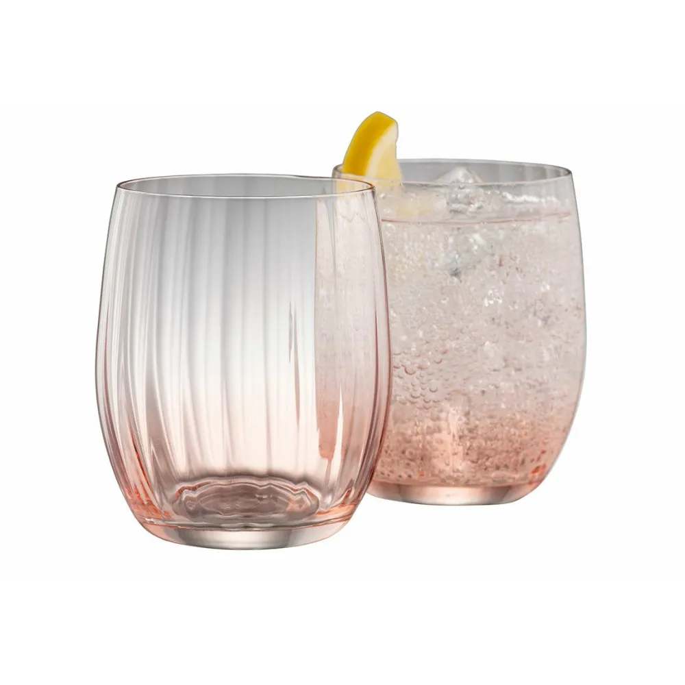 Erne Tumbler Glass Pair Blush<Galway Crystal Online