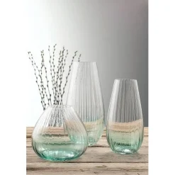 Erne 9.5" Vase Aqua<Galway Crystal Clearance