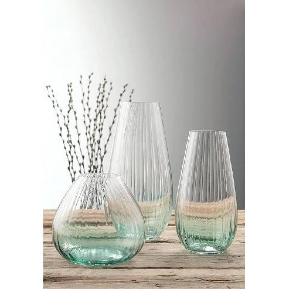 Erne 9.5" Vase Aqua<Galway Crystal Clearance